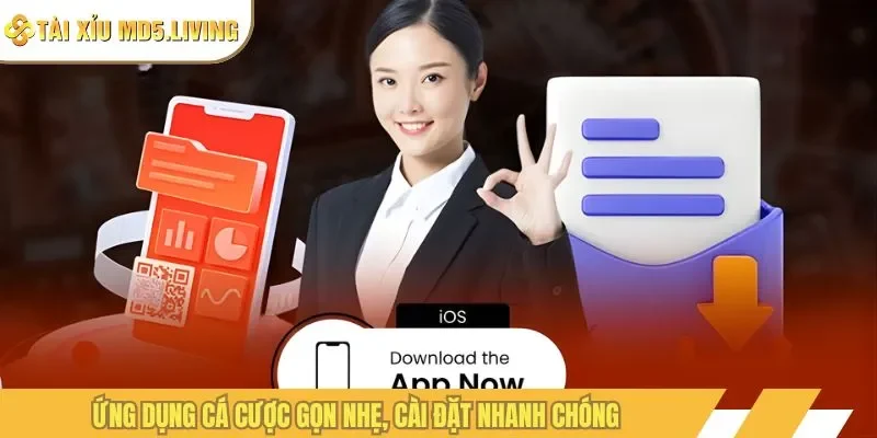 Ứng dụng cá cược gọn nhẹ, cài đặt nhanh chóng